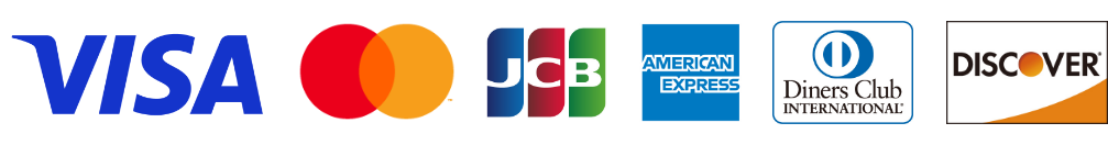 対応クレジットカード VISA、ORICO、JCB、AMERICAN EXPRESS、Diners Club、Discover